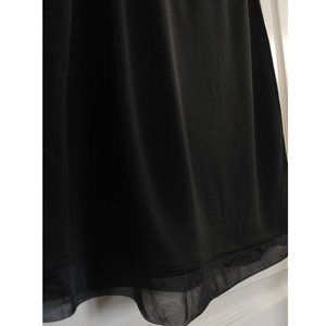 DKNY BLACK SKIRT WITH HEMLINE CHIFFON DESIGN UK S